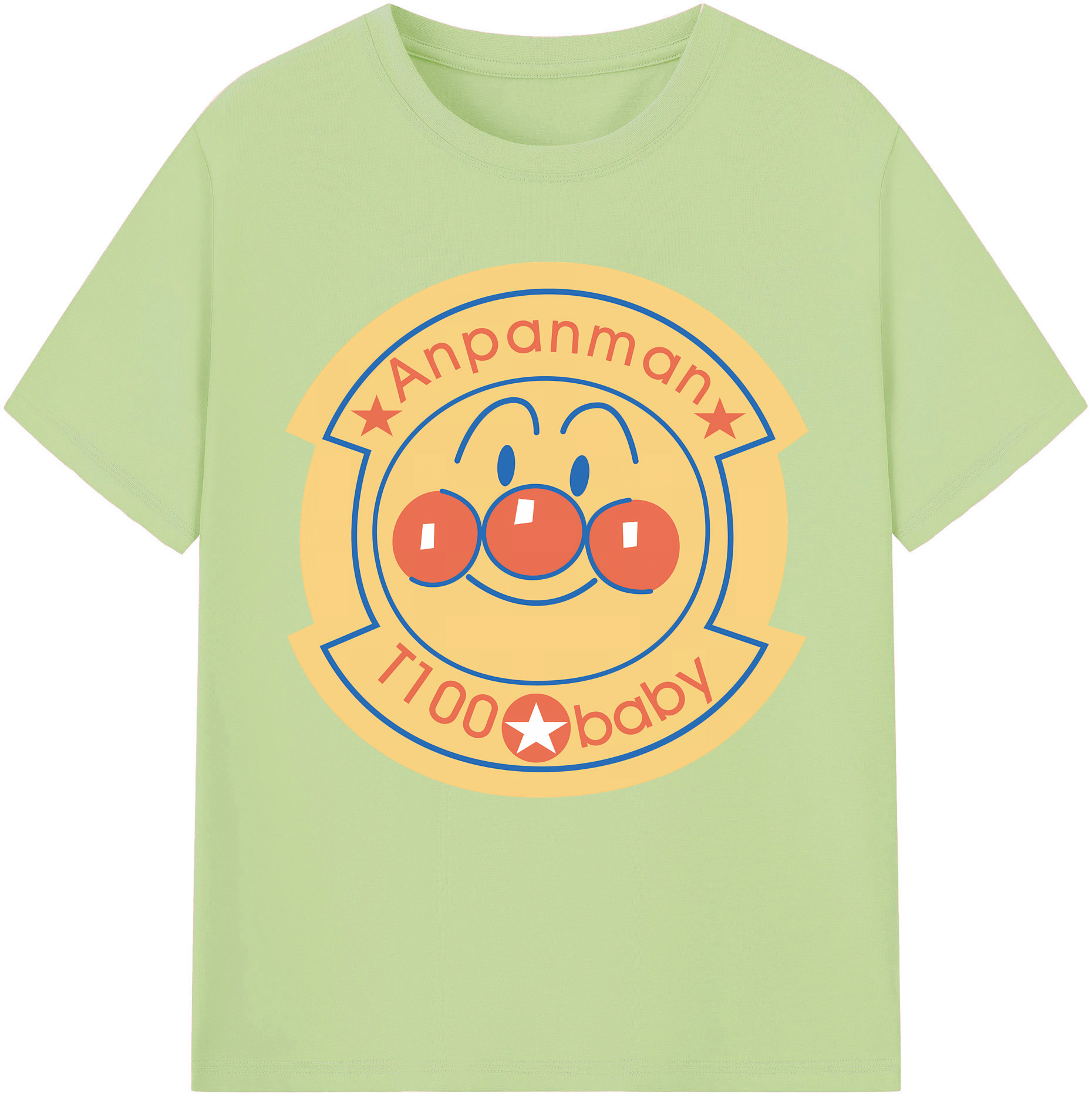 （画像用） アンパンマン Anpanman 綿100％半袖Tシャツ（フロントプリント）